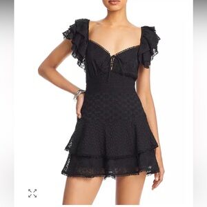 Alice + Olivia HARTFORD SMOCKED BUSTIER ROMPER